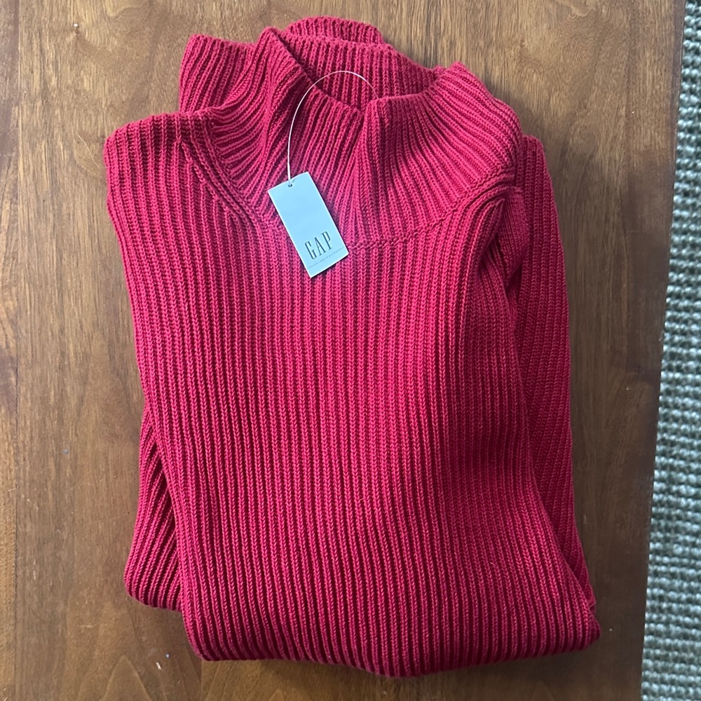 GAP Women's Rich Red Turtleneck Sweater